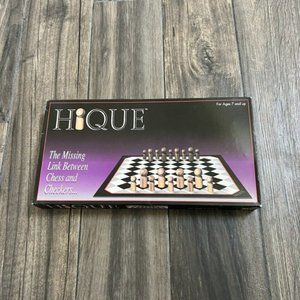 HiQue Game Chess/Checkers Style Game Wooden Pieces Ages 7+